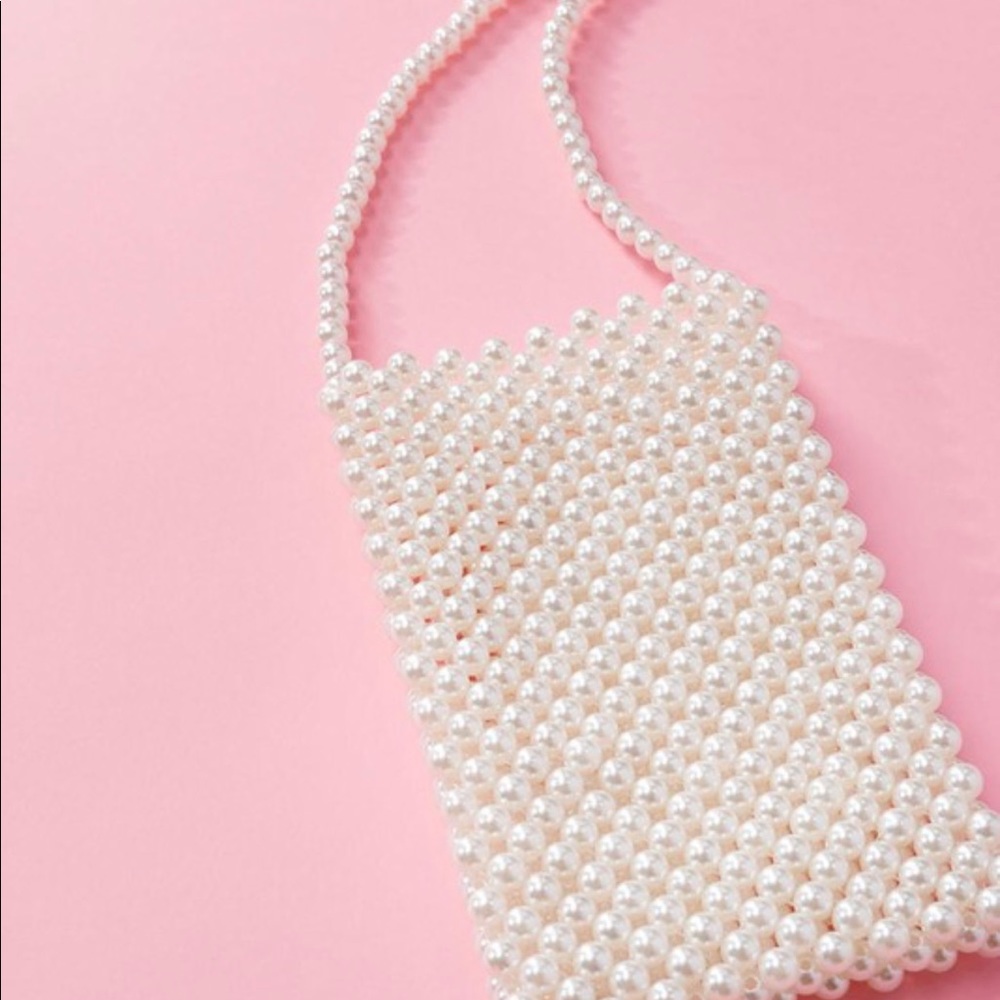 Pearl Beaded Crossbody Bag